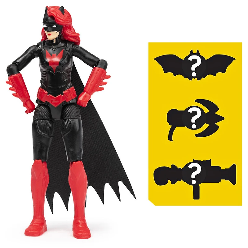 BATMAN, Figurine articulée BATWOMAN de 10 cm avec 3 accessoires mystère