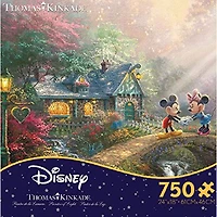 Ceaco Thomas Kinkade - Disney Collection- Mickey and Minnie Sweetheart Bridge Casse-tête (750 Pc) - Édition anglaise