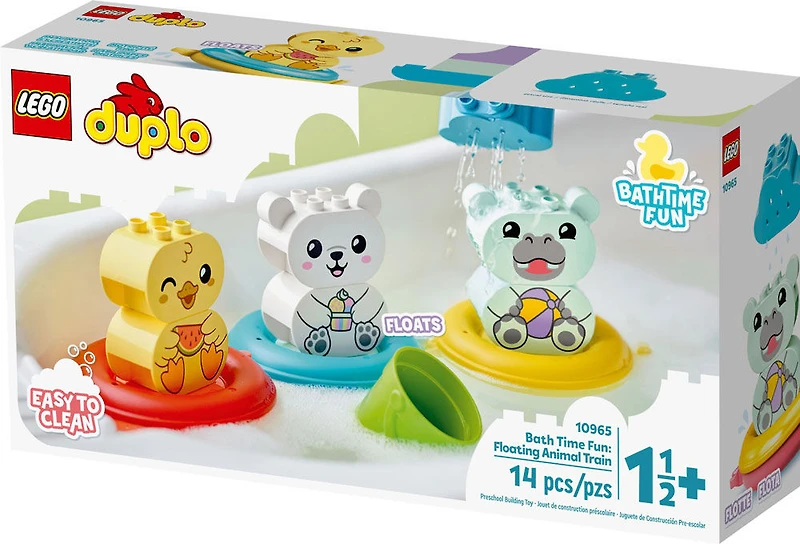LEGO DUPLO Mon premier jouet de bain : le train flottant des animaux 10965 (14 pièces)