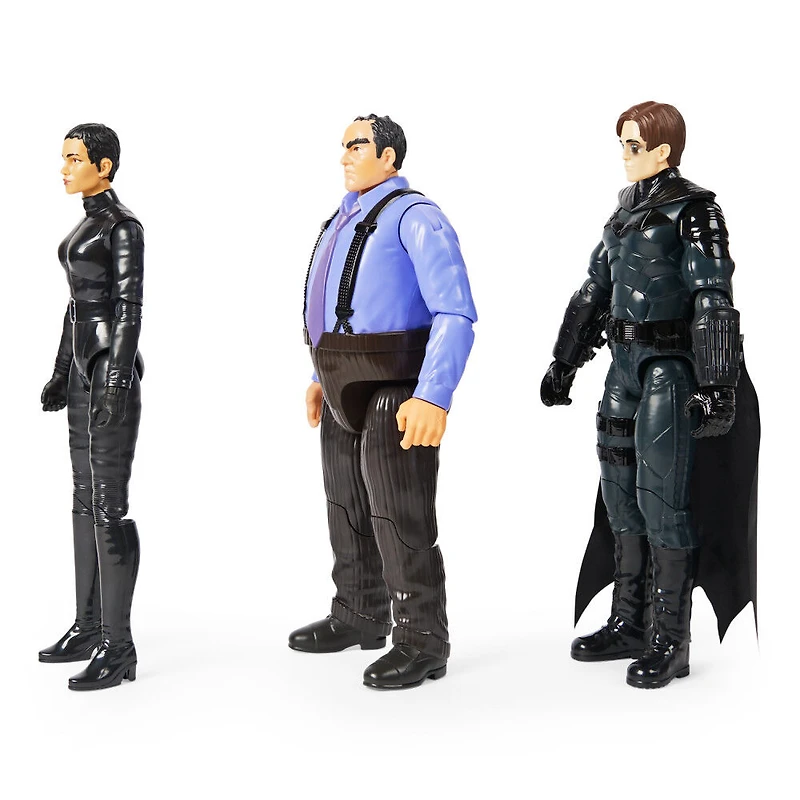 DC Comics, The Batman 3-Pack with 12" Bruce Wayne, Selina Kyle, The Penguin Action Figures