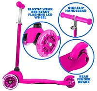 Trottinette Rugged Racer Mini Deluxe à 3 roues - Rose - Édition anglaise