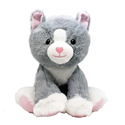 Plushies by Baby Mode Plush Grey Cat Toy- 11"