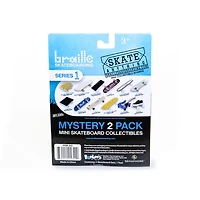 Braille Skateboarding Mini Skateboard Collectible 2 Pack  - English Edition