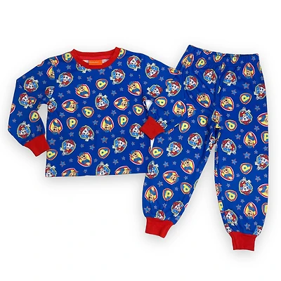 Paw Patrol 2 Piece PJ Set Long Sleeve Top and Pant Blue