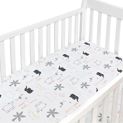 Drap contour pour lit de bébé - Jungle