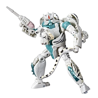 Transformers Generations War for Cybertron : Kingdom, figurine WFC-K35 Tigatron de 17,5 cm, classe Voyageur