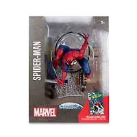 Marvel - Figure posée à l'échelle 1:6e avec scène et bande dessinée - Spider-Man
