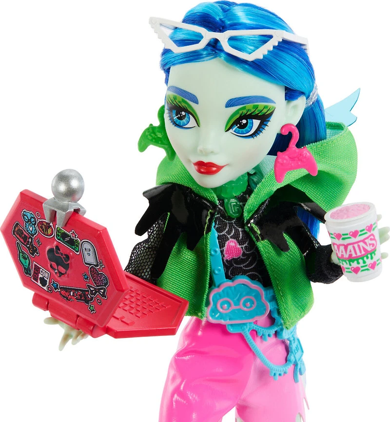 Monster High Doll, Ghoulia Yelps, Skulltimate Secrets: Neon Frights