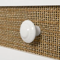 Bloom 1-Drawer Nightstand WH Faux Rattan