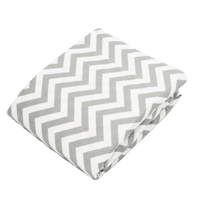 Kushies Drap Contour pour Lit de Bébé Coton Flanelle Chevron Gris