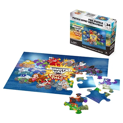 Monster Jam, Puzzle avec effet métallique de 24 pièces