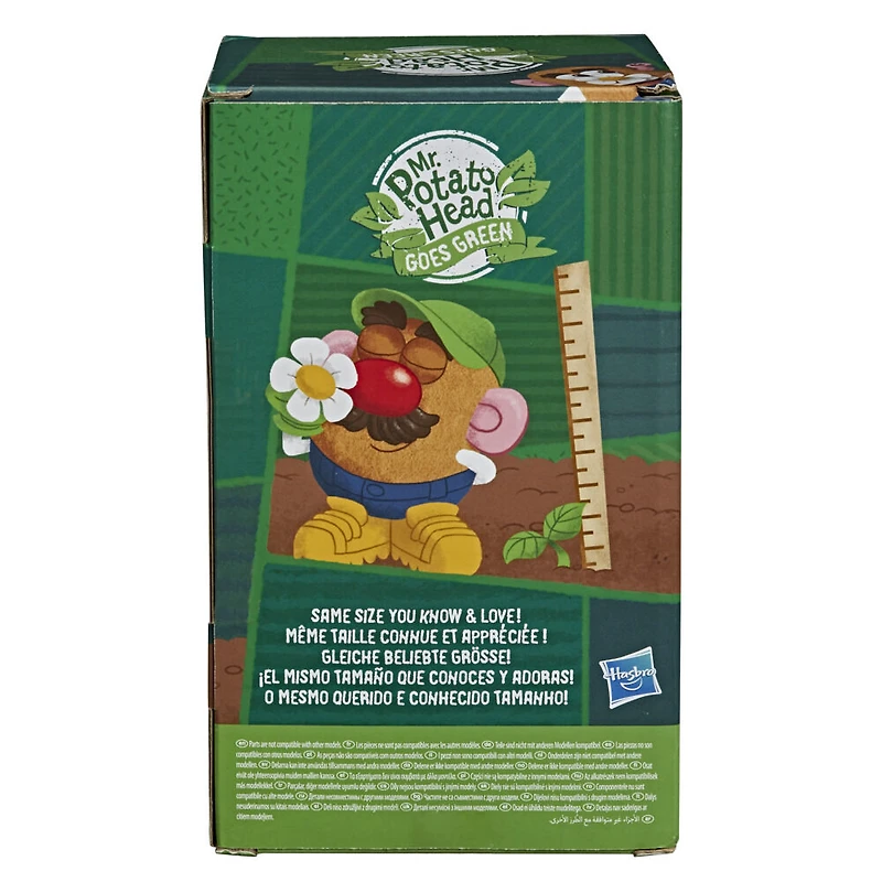 Mr. Potato Head Goes Green, 15 Parts and Pieces Made with Plant-Based Plastic, Kids Toys