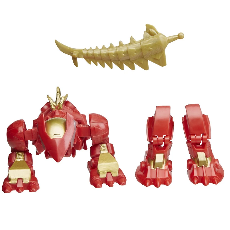 Marvel Mech Strike Mechasaurs, figurine Iron Man de 10 cm avec Iron Stomper Mechasaur