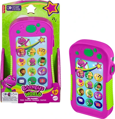 Fisher-Price Barney's World Téléphone Hey Barney, multilingue