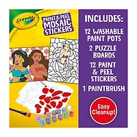 Crayola Paint & Peel Mosaic Stickers Kit, Disney Princess