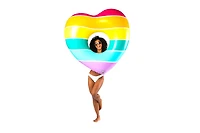 Big Mouth Flotteur De Piscine Coeur D'Arc-En-Ciel - Édition anglaise