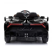 KIDSVIP Voiture autoportée Lamborghini Veneno 4X4 12V sous licence pour enfants avec RC