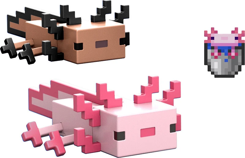 Minecraft Axolotls Action Figures & Accessories Collection
