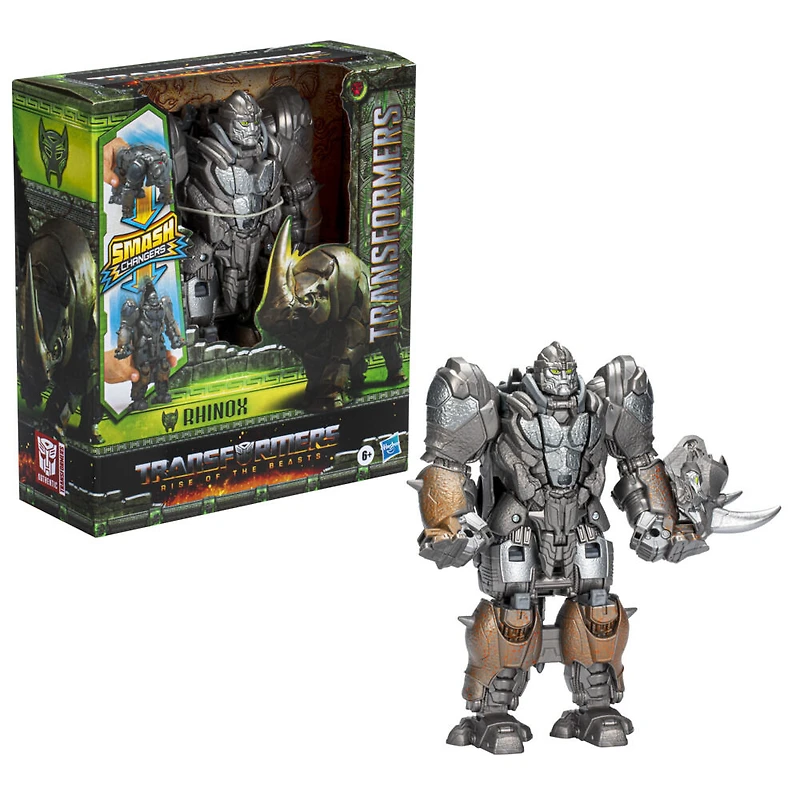 Transformers: Rise of the Beasts, figurine convertible Smash Changer Rhinox de 22,5 cm