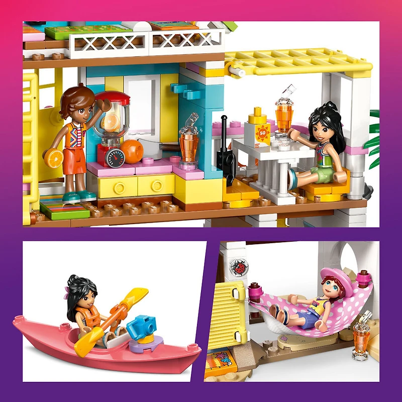 LEGO Friends La Maison sur la Plage et les Phoques - Ensemble de Construction avec 3 Minipoupées et 2 Phoques - 42699