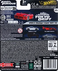 Hot Wheels Cars, Premium Fast & Furious 2003 Dodge Viper SRT10 Car pour les collectionneurs adultes
