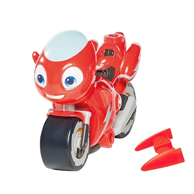Jouet Moto Ricky Zoom -- Figurine 3po -- Motocyclette avec les Roues libres, se tient débout pour enfants de maternelle - Notre exclusivité