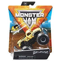 Monster Jam, Monster truck Bulldozer officiel, véhicule en métal moulé, série Retro Rebels, échelle 1:64