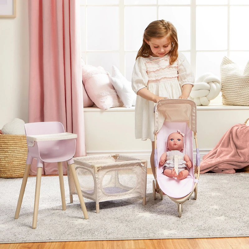 LullaBaby - Set de jeu de chambre de Bébé et poupée