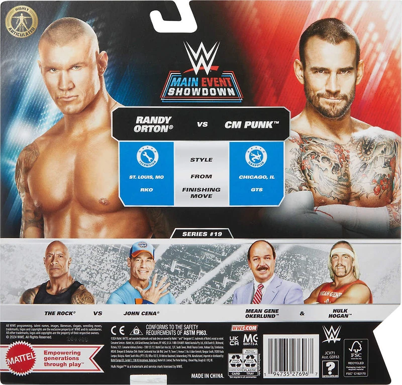 WWE Main Event Showdown Coffret de 2 Randy Orton contre CM Punk