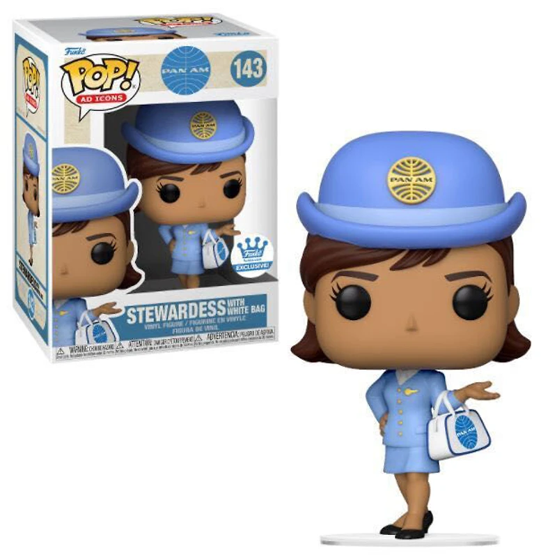 Figurine en Vinyle Hôtesse de l'air Pan Am avec sac blanc  par Funko POP! Pan Am: Ad Icons
