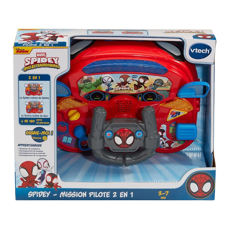 VTech Spidey and His Amazing Friends Spidey to the Rescue Driver - French Edition
