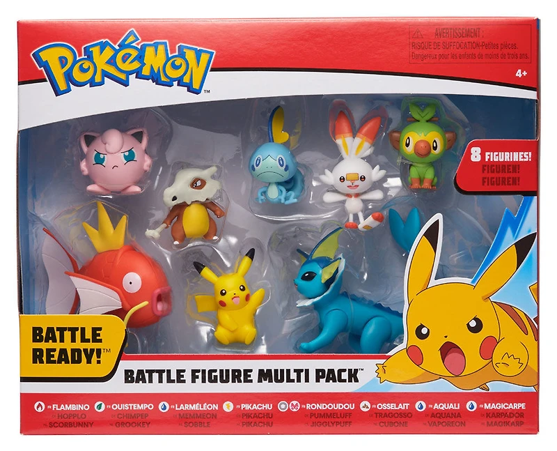 Pokémon - Multi-emballage de figurines de combat, paquet de 8 - Notre exclusivité