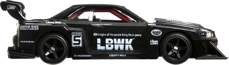Hot Wheels Car Culture Circuit Legends Liberty Walk R34 Skyline Chase Car Vehicle