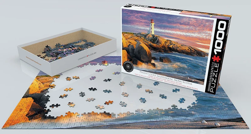 Eurographics HDR Peggy's Cove Lighthouse 1000 Piece Puzzle
