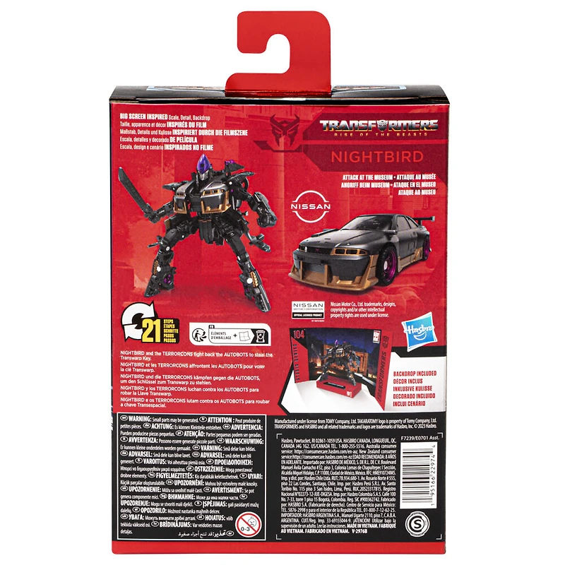 Transformers Generations Studio Series 104, figurine Nightbird classe Deluxe de 11 cm, Transformers: Rise of the Beasts