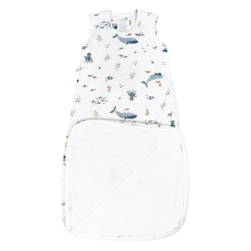 Perlimpinpin-Bamboo sleep bag 1.0 TOG- Deep sea-0-6m