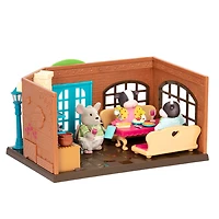 Pass-The-Pasta Restaurant, Woodzeez, Ensemble de restaurant avec aliments-jouets