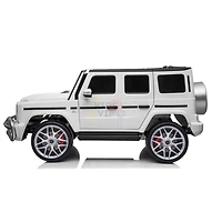 KidsVip 24V Enfants et Tout-Petits Mercedes G Series 4x4 Voiture Eléctrique avec Commande à Distance - Blanc - Édition anglaise