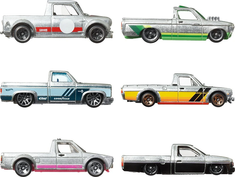 Hot Wheels Métal moulé 1:64 Coffret de 6véhicules ZAMAC [Walmart]