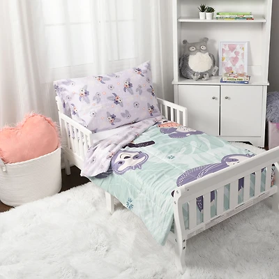 Ensemble 2 Pièces de Literie pour Jeunes Enfants avec Taie d'Oreiller et Couette, Paresseux