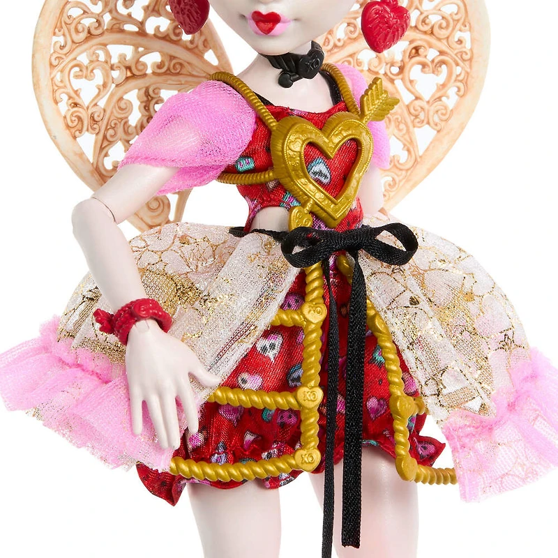 Monster High Scary Sweet Birthday Cupid Asteria Doll in Party Dress with Balloon & Gift
