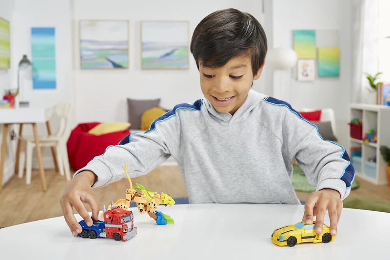 Transformers Buzzworthy Bumblebee Héros de Cybertron Pack de 3 figurines de classe Deluxe, 12,5 cm - Notre exclusivité