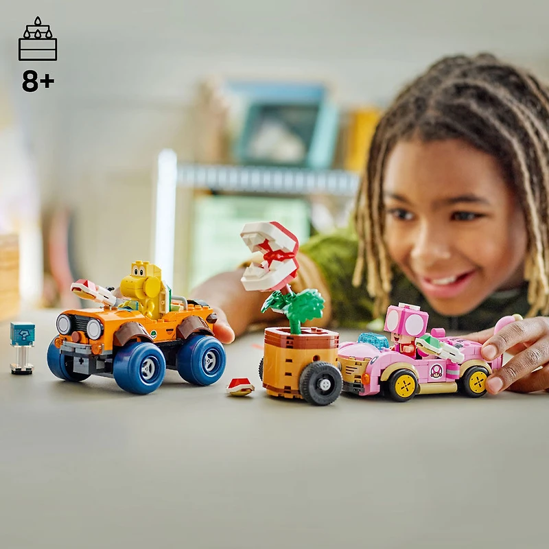 LEGO Super Mario : Mario Kart - Course-Poursuite avec Bonus Fleur Piranha, Jouet pour Garçons, Filles et tous les Amateurs 72044