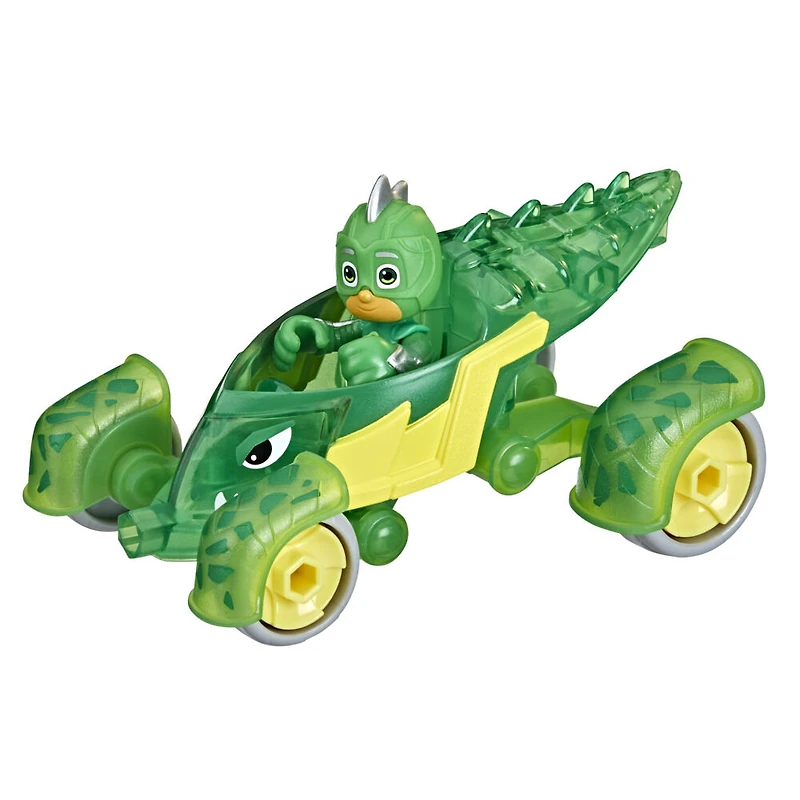 Pyjamasques Animal Power, Reptilo-Mobile, véhicule et figurine articulée Gluglu - Édition anglaise