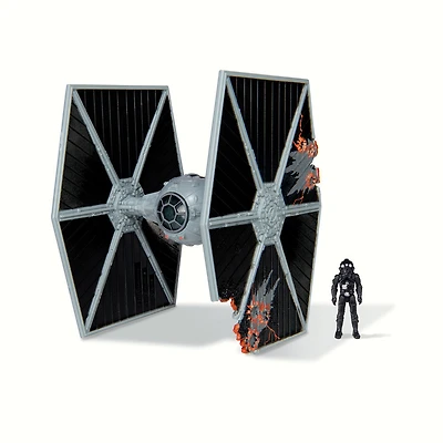 Star Wars Micro Galaxy Squadron 3" Véhicule - TIE Fighter (Battle Damaged)