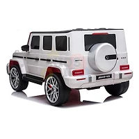KidsVip 24V Enfants et Tout-Petits Mercedes G Series 4x4 Voiture Eléctrique avec Commande à Distance - Blanc - Édition anglaise