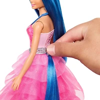 Barbie  65anniversaire  Poupée et animal  Licorne ailée, ch. bleus