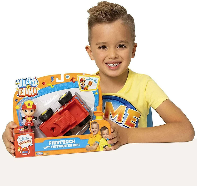 Vlad and Niki - Camion de pompiers avec le pompier Niki