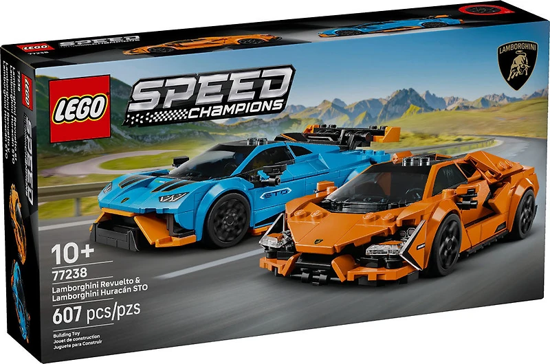LEGO Speed Champions La Lamborghini Revuelto et la Huracán STO, Ensemble de Construction de Voitures et de Modèles 77238