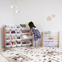 Toy Organizer with 16 Bins, Natural